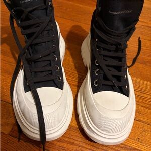 Alexander McQueen Monochrome High-Top Sneakers